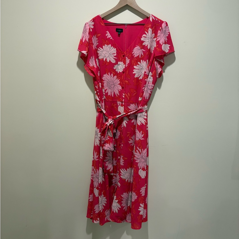 Talbots Plus Button Front Dress